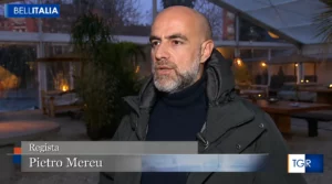 Pietro Mereu in un servizio Bellitalia TGR